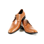 Кафяви официални мъжки обувки, естествена кожа - елегантни обувки за целогодишно ползване N 100018157